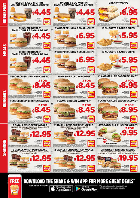 Menu Hungry Jack's Burgers Spencer Street-8